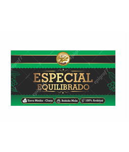 Caf Especial Equilibrado, Regio da Serra da Canastra, Altitude mdia de 1.100 metros, Gros de cafs selecionados, Somente favas gradas,  Livre de impurezas, gros podres, verdes e ardidos, Bebida Mole, pontuao 84 mais, 100 por centro Arbica, Torra Mdia-Clara, Caf com sabor equilibrado na doura e na acidez ctrica, corpo moderado e agradvel, Embalagens de 5 kgs.