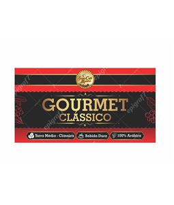 Caf Gourmet Clssico, Regio da Serra da Canastra, Altitude mdia de 1.100 metros, Gros de cafs selecionados, Com favas mdias e gradas,  Livre de impurezas, gros podres, verdes e ardidos, Bebida Dura, pontuao 80 mais, 100 por cento Arbica, Torra Mdia Clssica, O clssico dos cafs, corpo moderado com sabor marcante, Embalagens de 5 kgs.